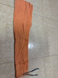 orange Sequin Saree