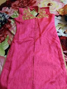 Party Wear Kurti With Embroidery Front And Back