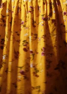 Yellow Floral Print Skirt