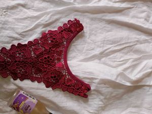 Red lace thong.