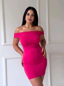 Hot Pink Bodycon Mini Dress