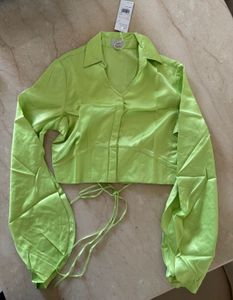 Green Crop Top