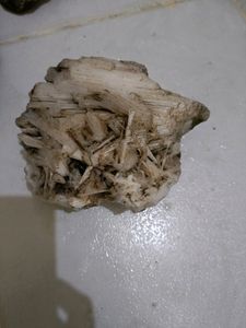 Raw Natrolite With Calcite Cluster