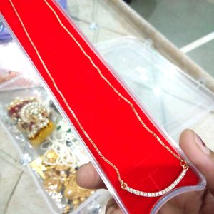 Beautiful Ad Rose Gold Pandent With Chain