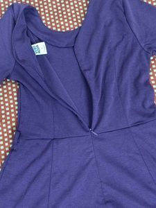 Purple Fit &amp; Flare Dress