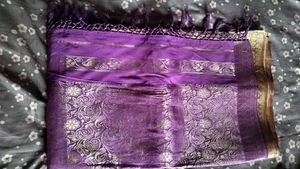 Lavender BANARSI Tissue Silk Saree
