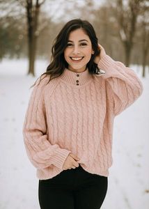 Cute Pink Knit Sweater