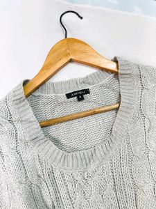 Pinterest Silver Cable Knit Sweater Dress B