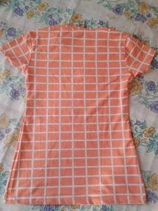 Disney Peach Plaid T-Shirt Dress