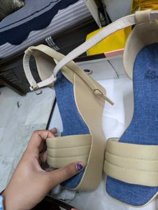 Beige Platform Sandals