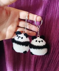Handmade Crochet Cute Panda Keychain🐼