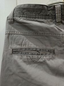 Grey Solid Bermuda Shorts For Boys