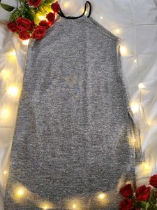 Gray Tank Dress Top