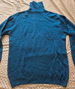 Blue Turtleneck Sweater
