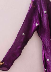 purple festive wear kurti
