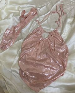 🩰✨Newme Pink Halter Top