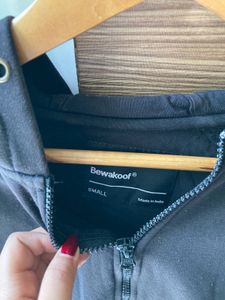 Men Black Zipper Hoodie