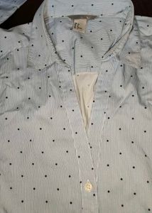 H&amp;M Polka Dot Button Down