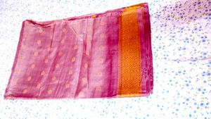 Elegant Pink pure silk  Saree