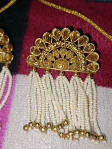 Pearl Choker Set With Earrings ♥️