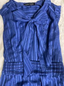 Anne Klein designer Blue Striped Dress