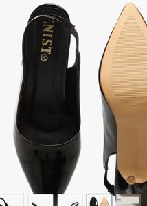 Pointed Black Stiletto Pump Heels