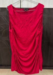 Charming Red Sleeveless Top