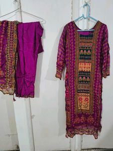 Pretty Magenta Kurta Set