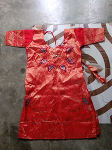 red banarasi silk