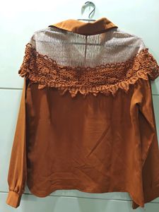 🆕 Brown 🤎 Rust Top In L Size New