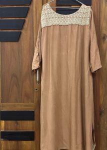 Elegant Brown Kurta Size XL