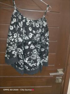 Cold Shoulder Black Zara Basic Top