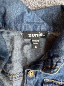 Imported Denim &amp; Tulle Dress