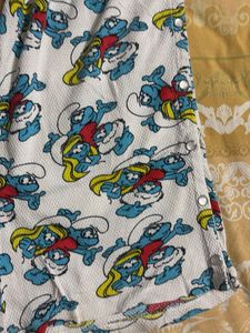 Smurf Print Girls Pajama Set