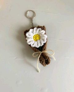 Crochet Flower Bouquet Keychain