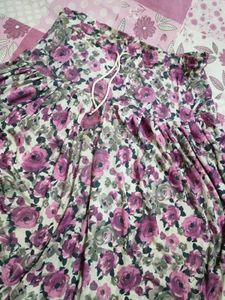 Floral Print Tulip Pants