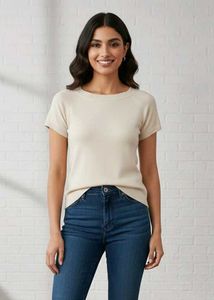 Imported Woollen Cream Knit Top