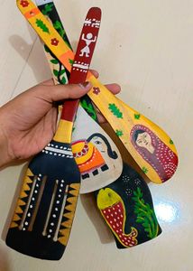 Hand-painted Wooden Cooking Spatulas