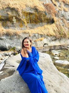Royal Blue Bollywood Style Saree