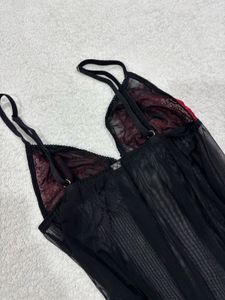 Red &amp; Black Babydoll Set