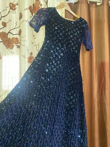 Elegant Blue Ethnic Gown