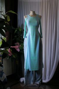 Elegant Blue &amp; Green Maxi