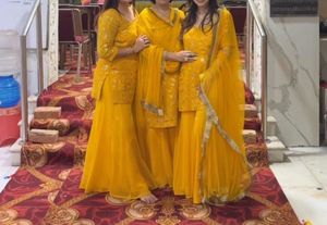 Yellow Floral Suit (3pc) check Description