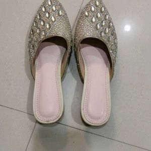 Embellished Glass Heel