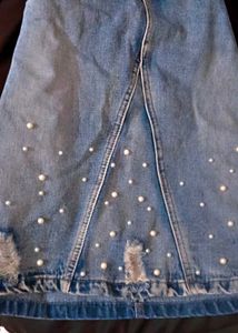 Pearl Denim Dungaree Dress