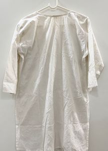 White Thread Work Kurta with Black Salwar
