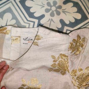 Girls&#39; Gold Floral Outfit