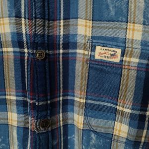 US POLO Assn CHEQUERED INDIGO DENIM SHIRT