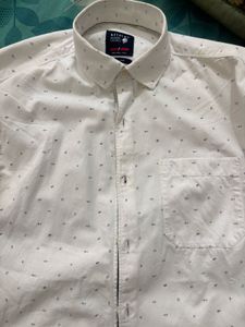 Netplay Modern Casuals Shirt White And Navy Blue