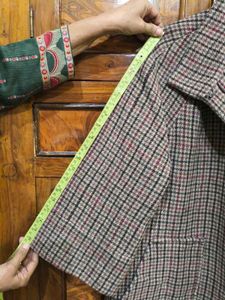 Vintage Plaid Overcoat